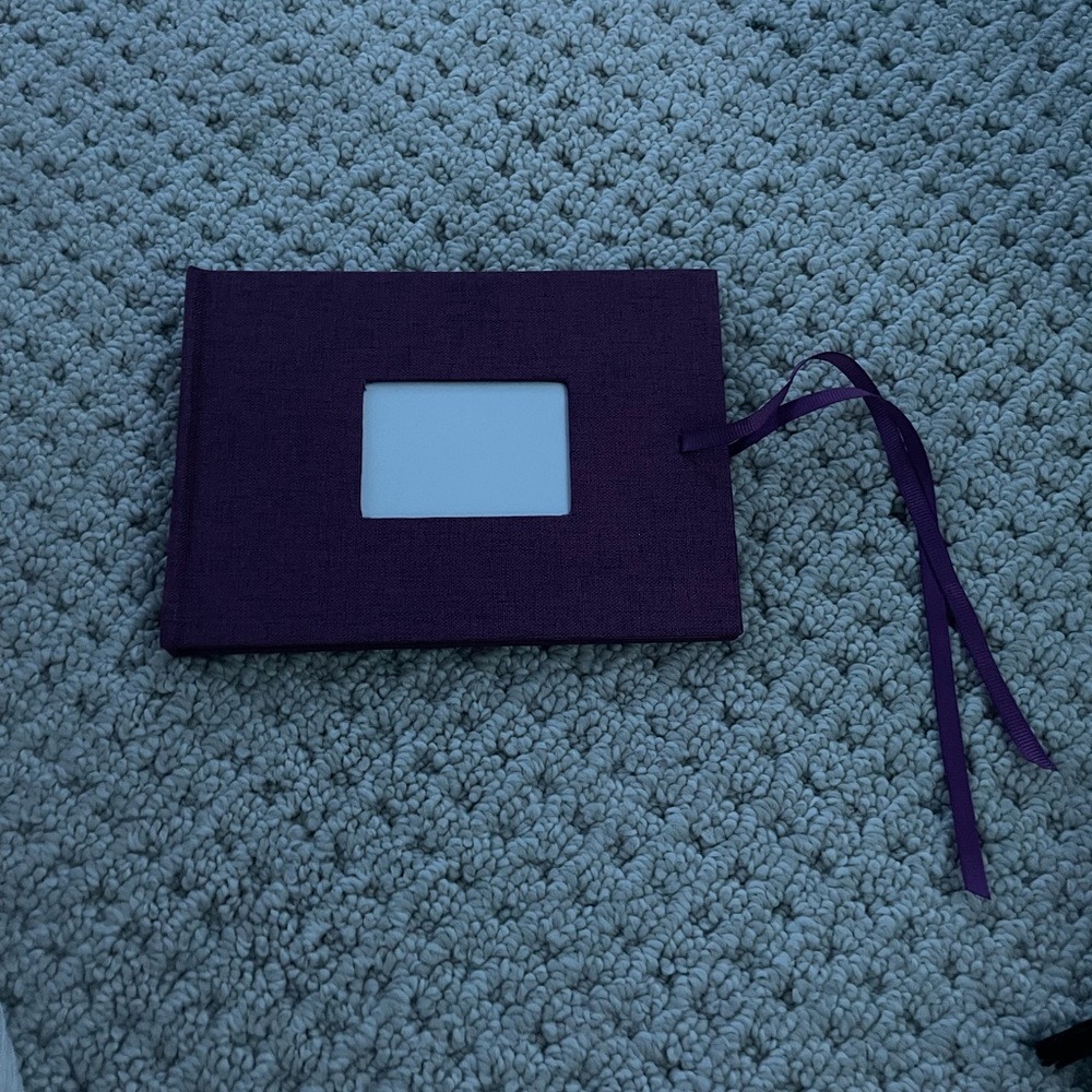 Purple Photo Album with Ribbon